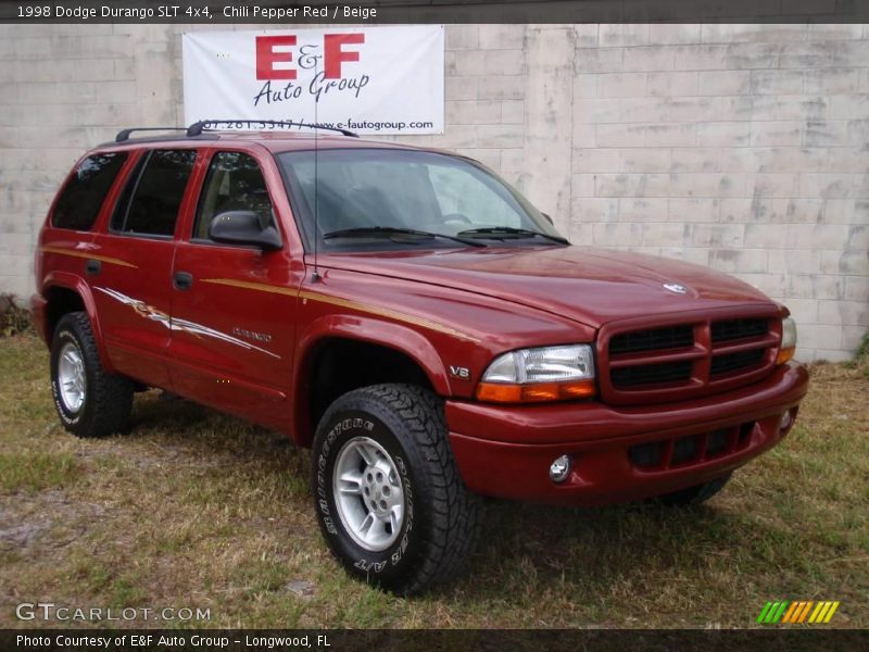 Chili Pepper Red / Beige 1998 Dodge Durango SLT 4x4