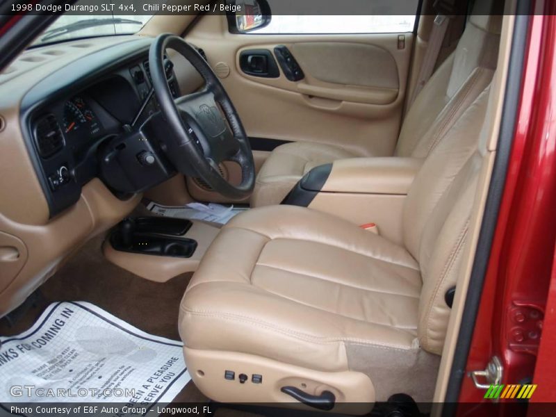 Chili Pepper Red / Beige 1998 Dodge Durango SLT 4x4