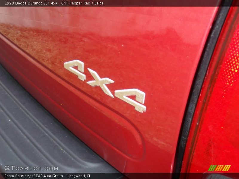 Chili Pepper Red / Beige 1998 Dodge Durango SLT 4x4