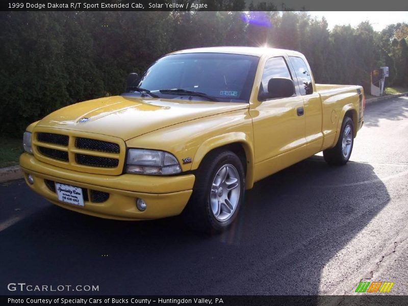 Solar Yellow / Agate 1999 Dodge Dakota R/T Sport Extended Cab