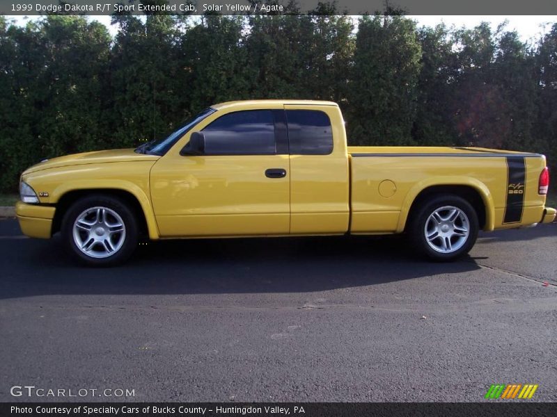 Solar Yellow / Agate 1999 Dodge Dakota R/T Sport Extended Cab