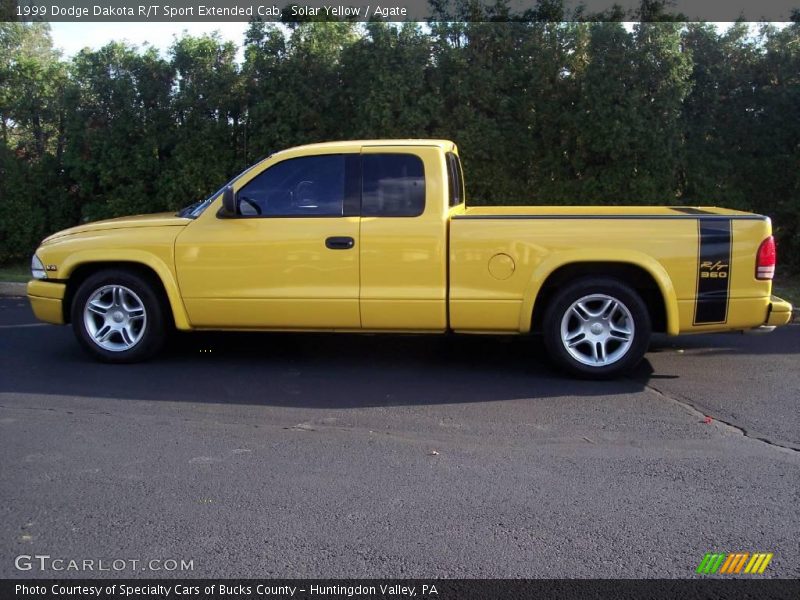 Solar Yellow / Agate 1999 Dodge Dakota R/T Sport Extended Cab