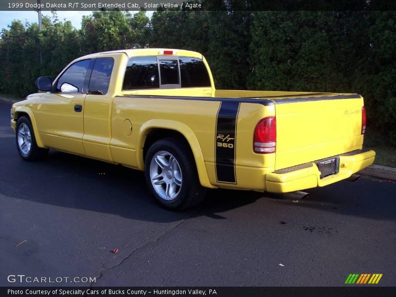 Solar Yellow / Agate 1999 Dodge Dakota R/T Sport Extended Cab