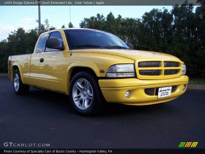 Solar Yellow / Agate 1999 Dodge Dakota R/T Sport Extended Cab