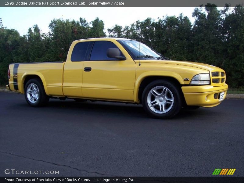 Solar Yellow / Agate 1999 Dodge Dakota R/T Sport Extended Cab