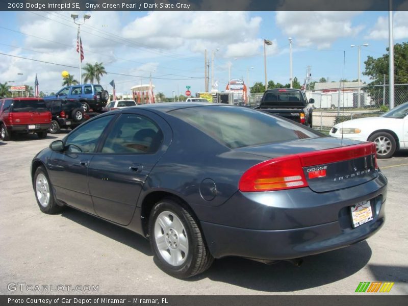 Onyx Green Pearl / Dark Slate Gray 2003 Dodge Intrepid SE