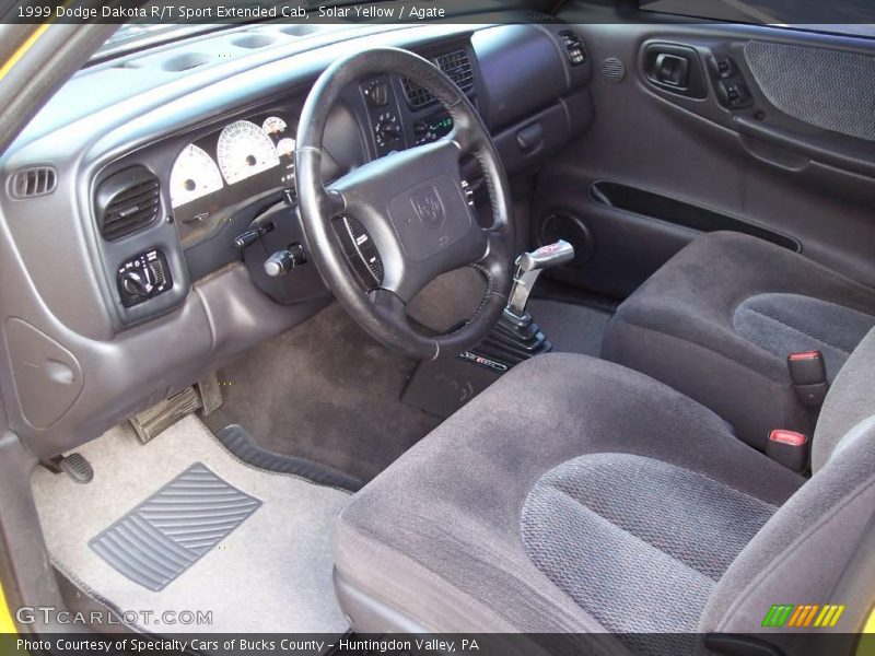 Solar Yellow / Agate 1999 Dodge Dakota R/T Sport Extended Cab