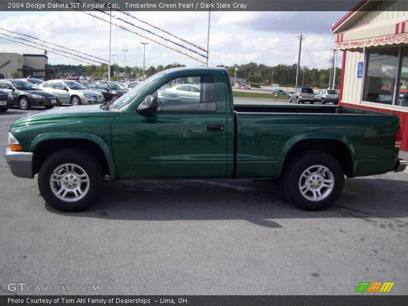 Timberline Green Pearl / Dark Slate Gray 2004 Dodge Dakota SLT Regular Cab