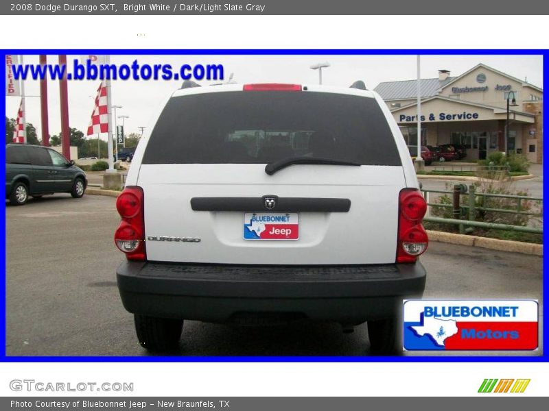 Bright White / Dark/Light Slate Gray 2008 Dodge Durango SXT