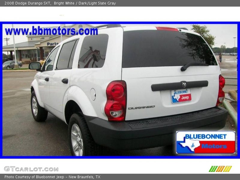 Bright White / Dark/Light Slate Gray 2008 Dodge Durango SXT