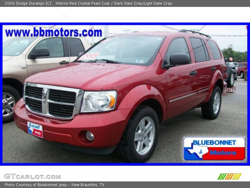 Inferno Red Crystal Pearl Coat / Dark Slate Gray/Light Slate Gray 2009 Dodge Durango SLT