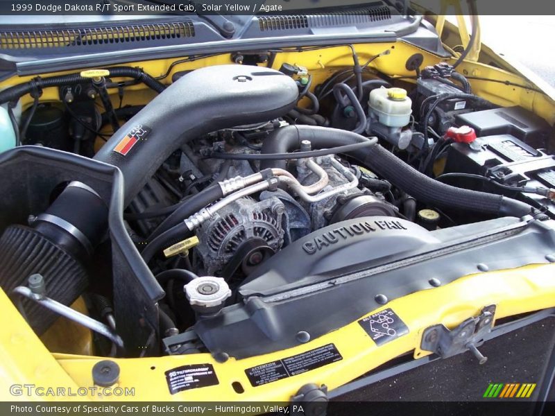 Solar Yellow / Agate 1999 Dodge Dakota R/T Sport Extended Cab