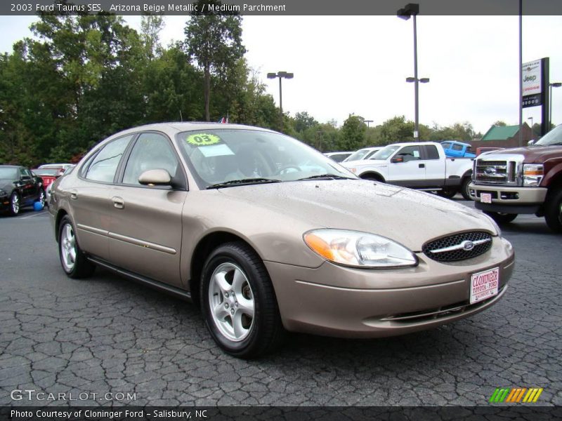 Arizona Beige Metallic / Medium Parchment 2003 Ford Taurus SES