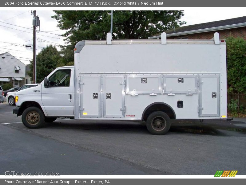 Oxford White / Medium Flint 2004 Ford E Series Cutaway E450 Commercial Utility Truck