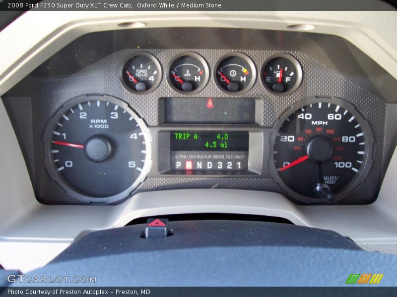 Oxford White / Medium Stone 2008 Ford F250 Super Duty XLT Crew Cab