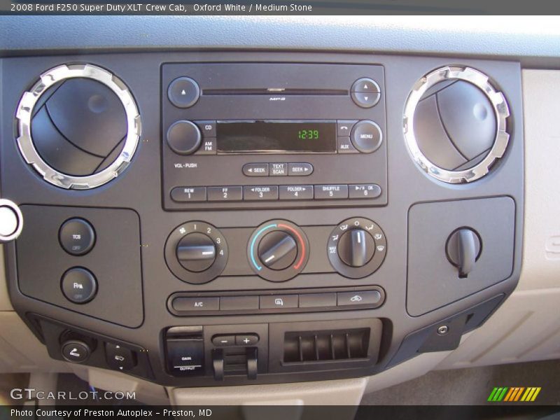 Oxford White / Medium Stone 2008 Ford F250 Super Duty XLT Crew Cab