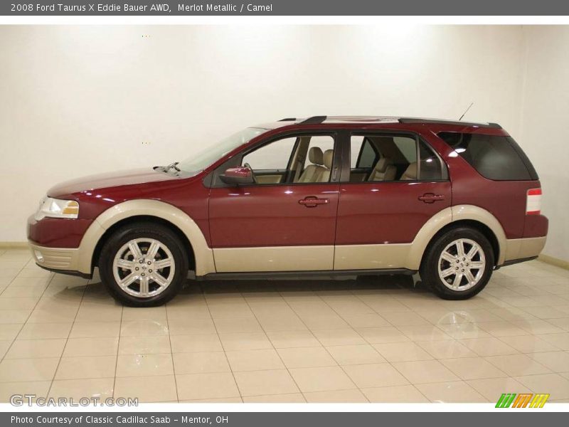 Merlot Metallic / Camel 2008 Ford Taurus X Eddie Bauer AWD