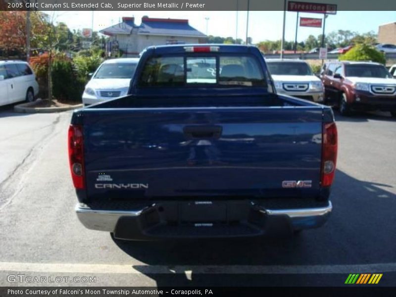 Superior Blue Metallic / Pewter 2005 GMC Canyon SL Extended Cab
