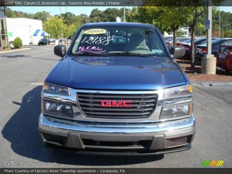 Superior Blue Metallic / Pewter 2005 GMC Canyon SL Extended Cab