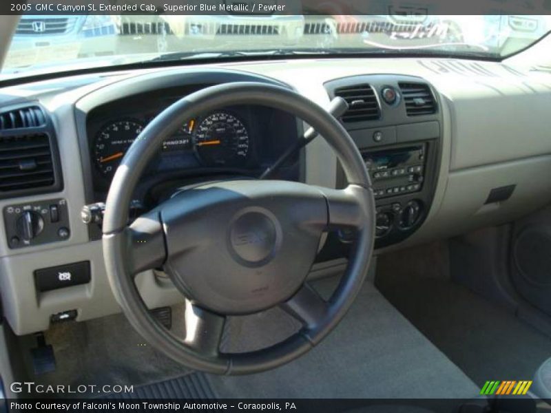 Superior Blue Metallic / Pewter 2005 GMC Canyon SL Extended Cab
