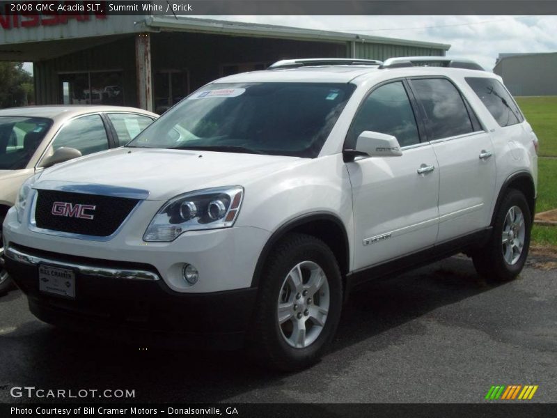 Summit White / Brick 2008 GMC Acadia SLT