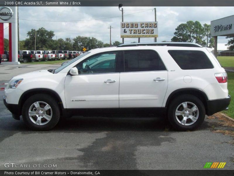 Summit White / Brick 2008 GMC Acadia SLT