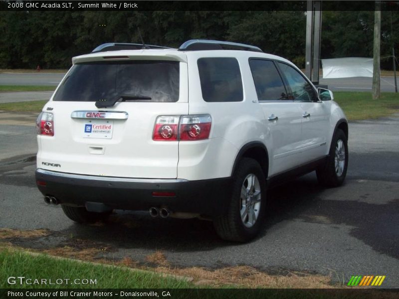 Summit White / Brick 2008 GMC Acadia SLT