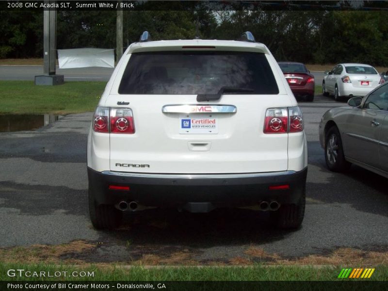 Summit White / Brick 2008 GMC Acadia SLT