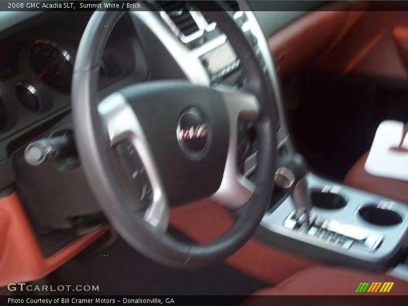 Summit White / Brick 2008 GMC Acadia SLT
