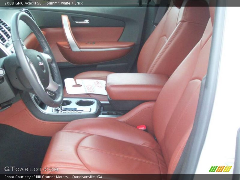 Summit White / Brick 2008 GMC Acadia SLT