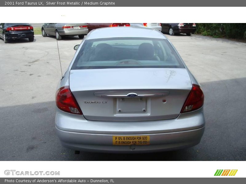Silver Frost Metallic / Medium Graphite 2001 Ford Taurus LX