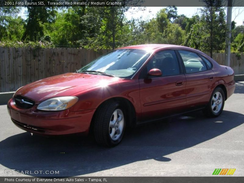 Toreador Red Metallic / Medium Graphite 2001 Ford Taurus SES
