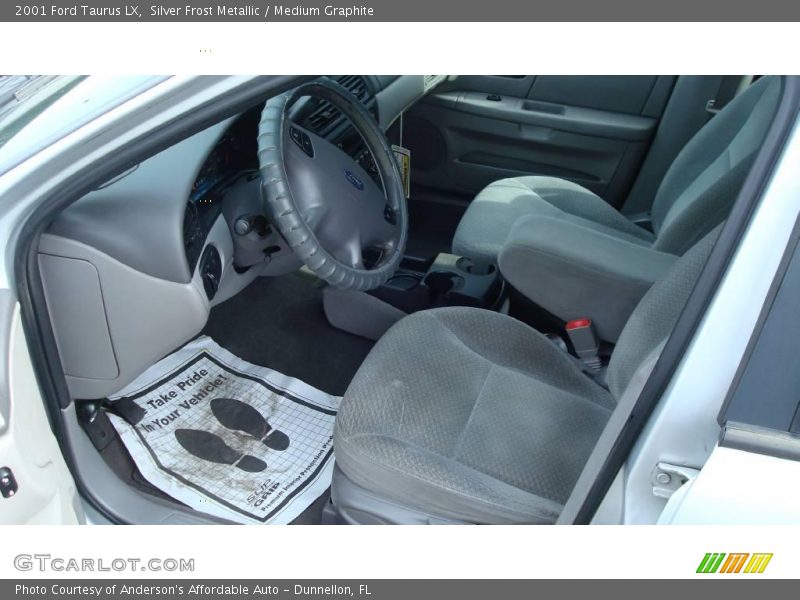 Silver Frost Metallic / Medium Graphite 2001 Ford Taurus LX