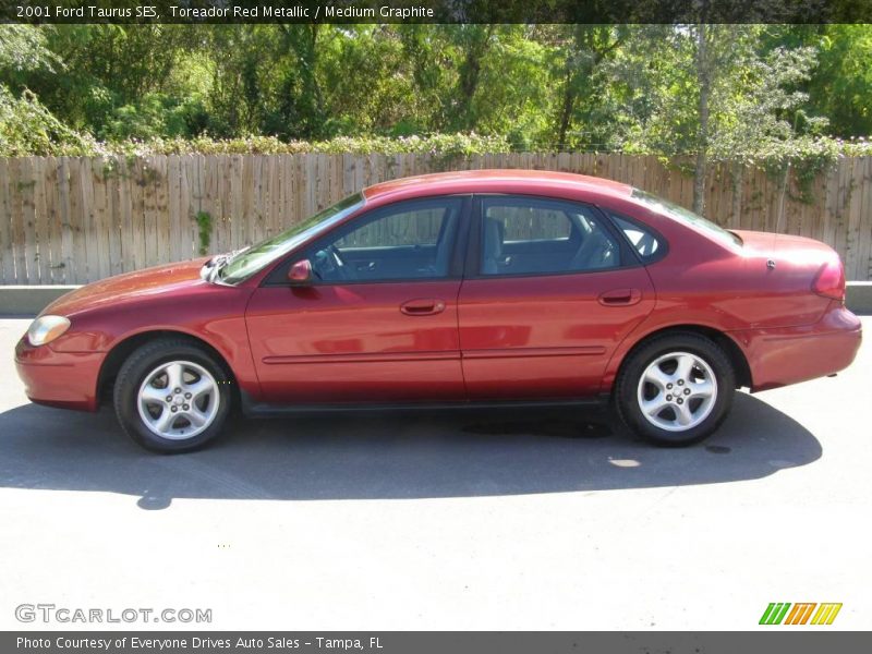 Toreador Red Metallic / Medium Graphite 2001 Ford Taurus SES
