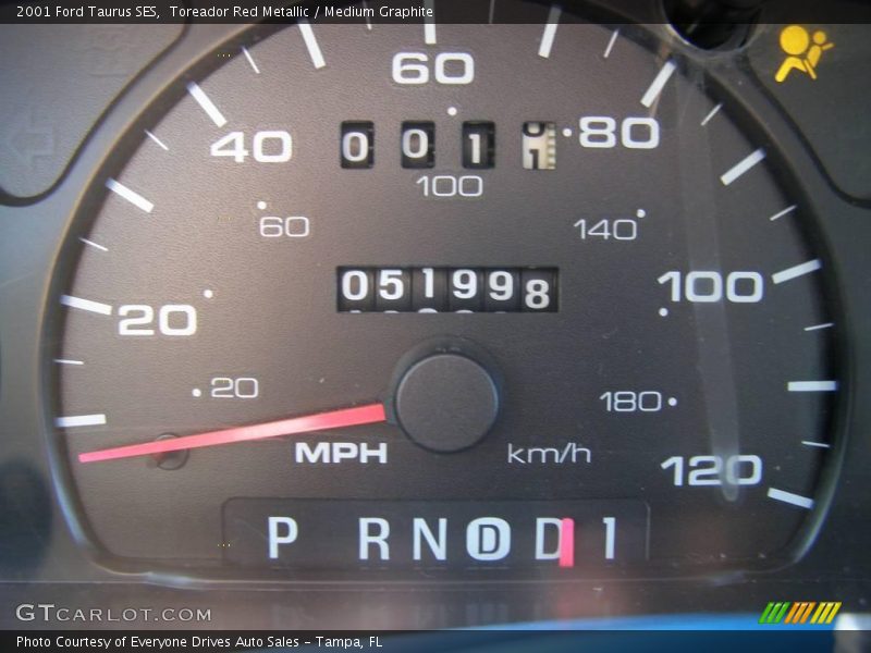 Toreador Red Metallic / Medium Graphite 2001 Ford Taurus SES