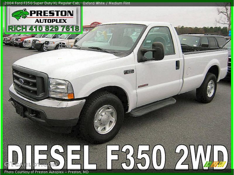 Oxford White / Medium Flint 2004 Ford F350 Super Duty XL Regular Cab