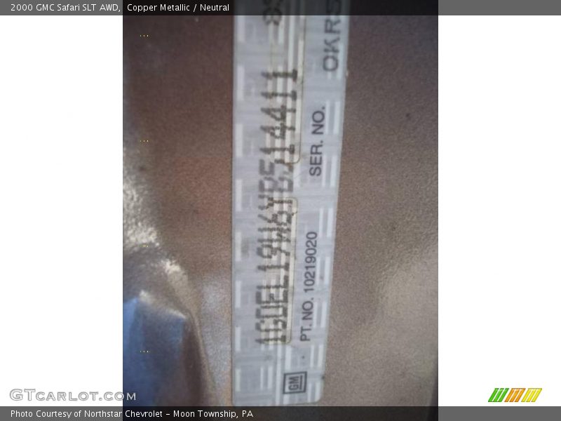 Copper Metallic / Neutral 2000 GMC Safari SLT AWD