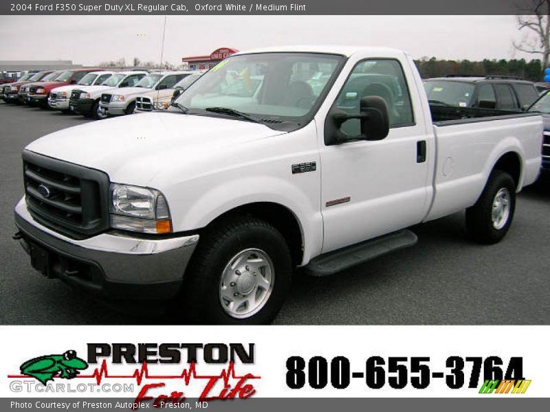 Oxford White / Medium Flint 2004 Ford F350 Super Duty XL Regular Cab
