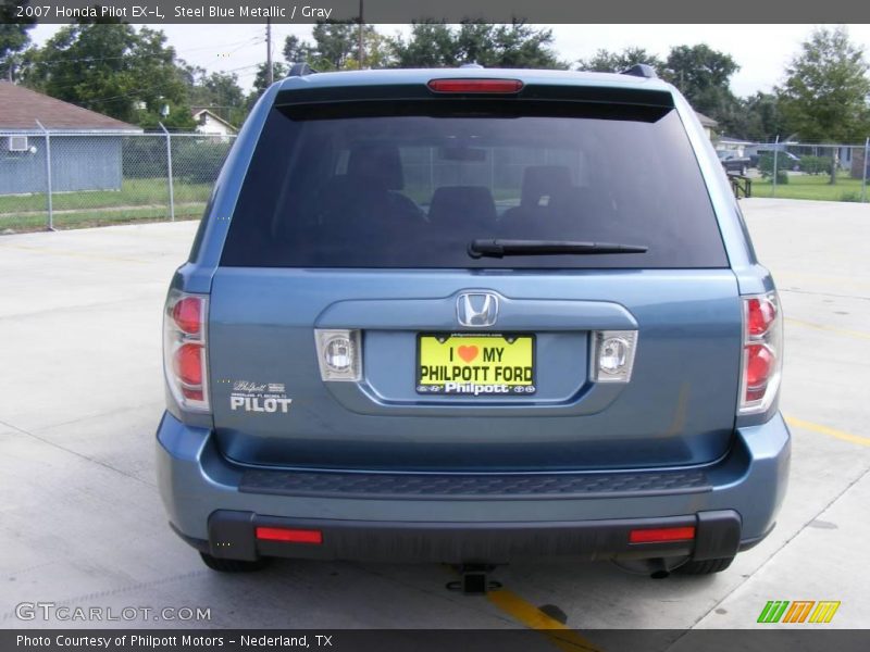 Steel Blue Metallic / Gray 2007 Honda Pilot EX-L