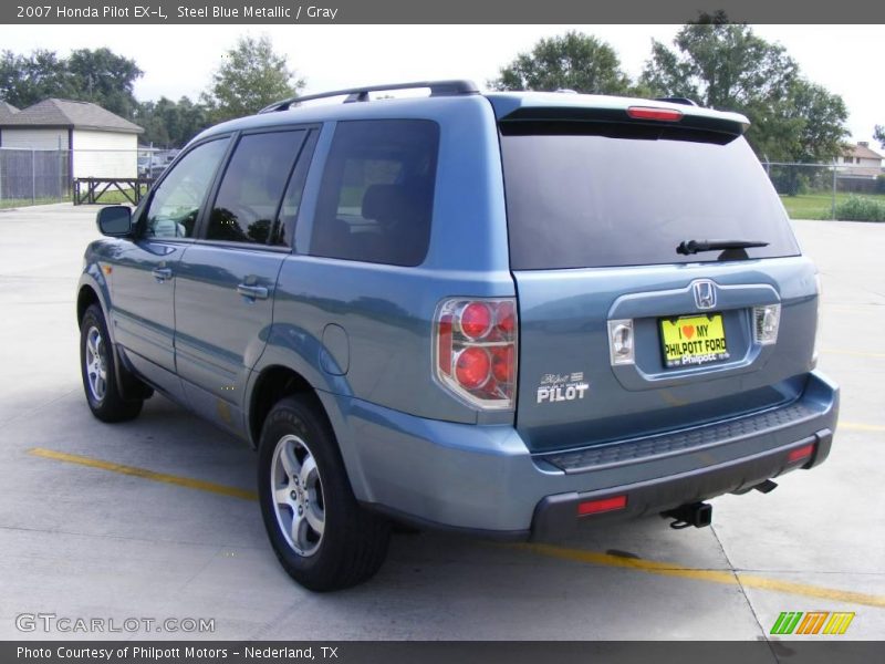 Steel Blue Metallic / Gray 2007 Honda Pilot EX-L