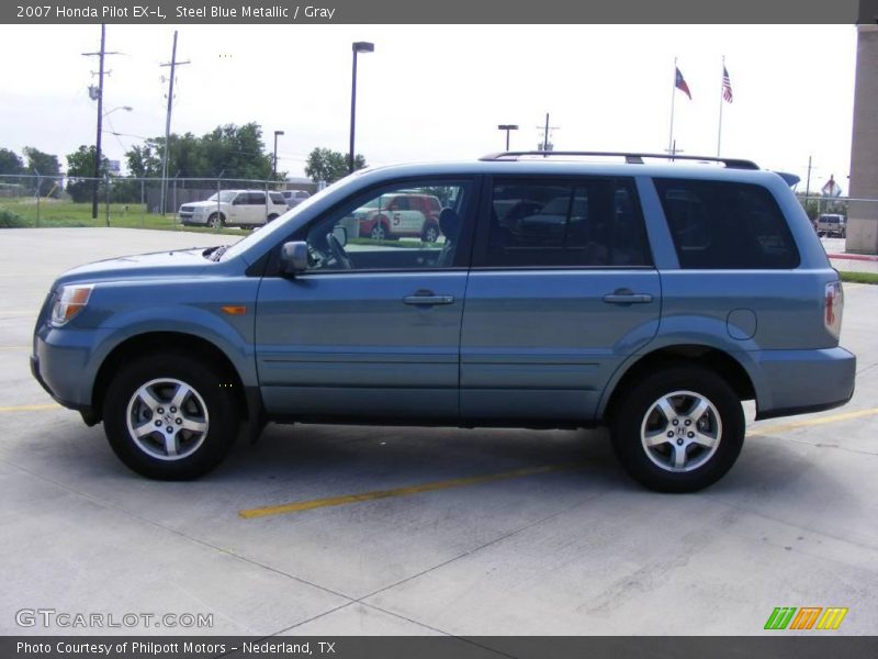Steel Blue Metallic / Gray 2007 Honda Pilot EX-L