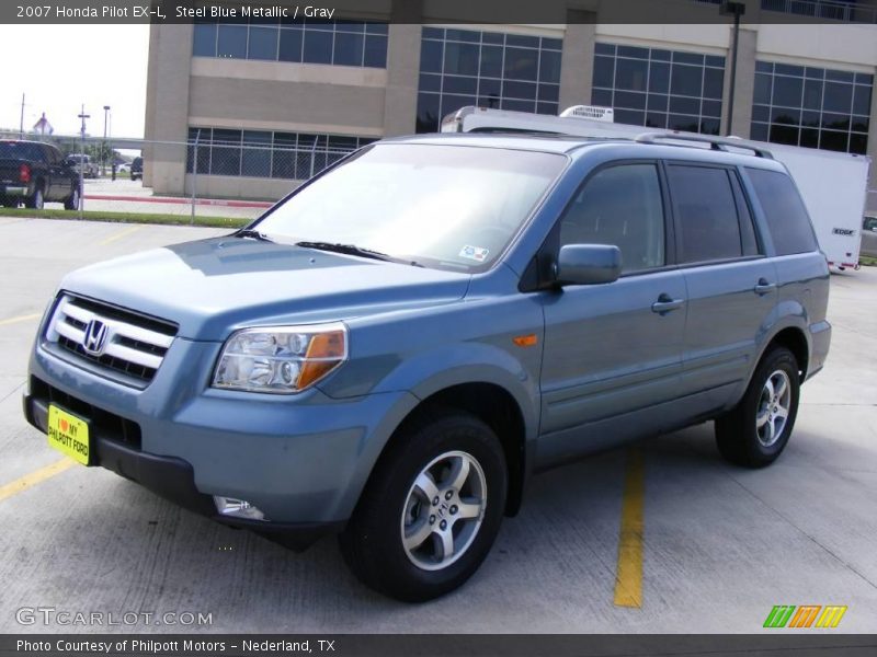 Steel Blue Metallic / Gray 2007 Honda Pilot EX-L