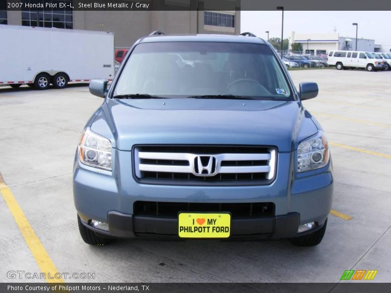Steel Blue Metallic / Gray 2007 Honda Pilot EX-L