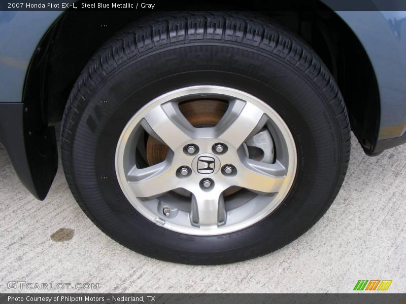 Steel Blue Metallic / Gray 2007 Honda Pilot EX-L