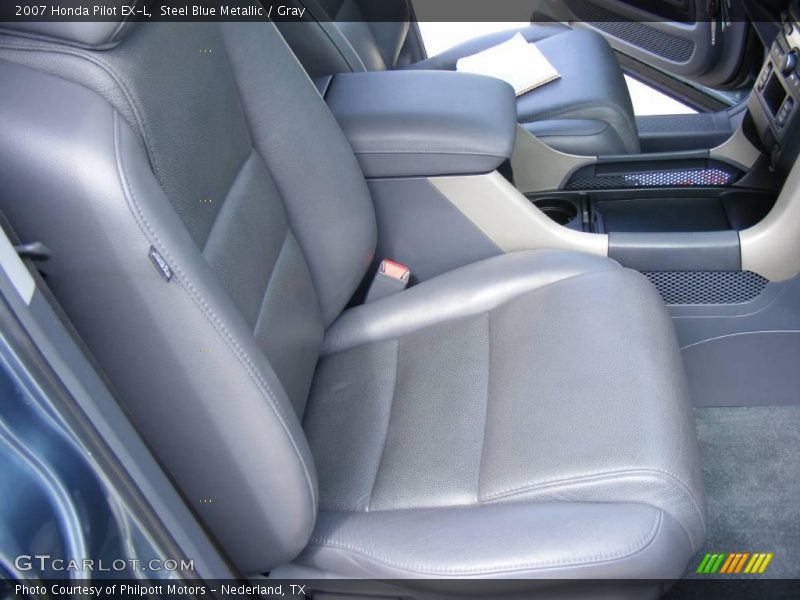 Steel Blue Metallic / Gray 2007 Honda Pilot EX-L