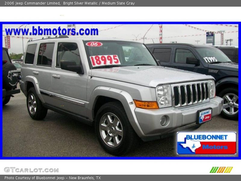 Bright Silver Metallic / Medium Slate Gray 2006 Jeep Commander Limited