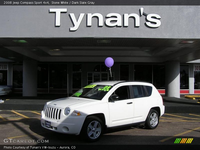 Stone White / Dark Slate Gray 2008 Jeep Compass Sport 4x4
