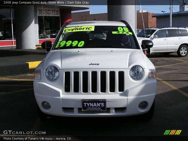 Stone White / Dark Slate Gray 2008 Jeep Compass Sport 4x4