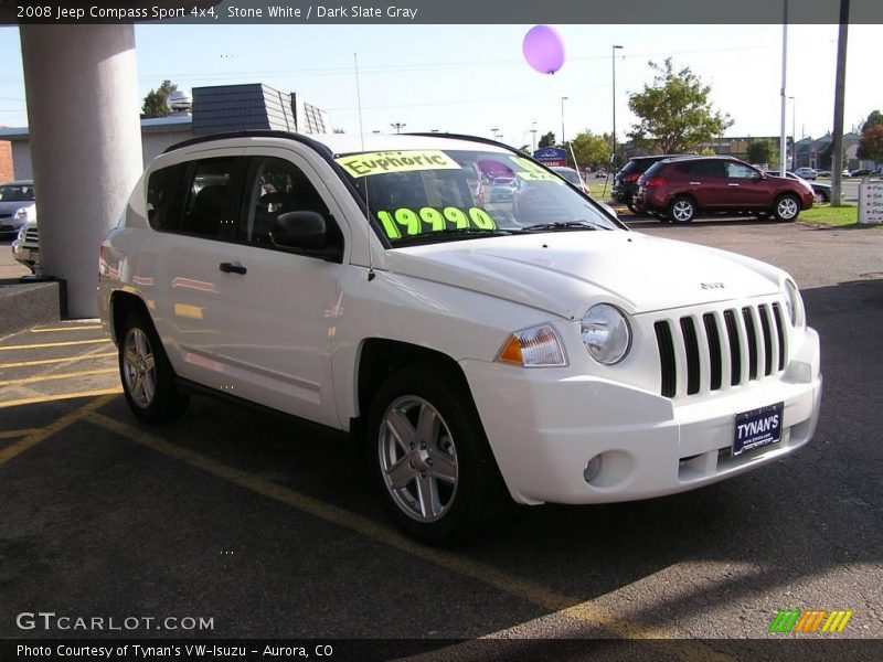 Stone White / Dark Slate Gray 2008 Jeep Compass Sport 4x4