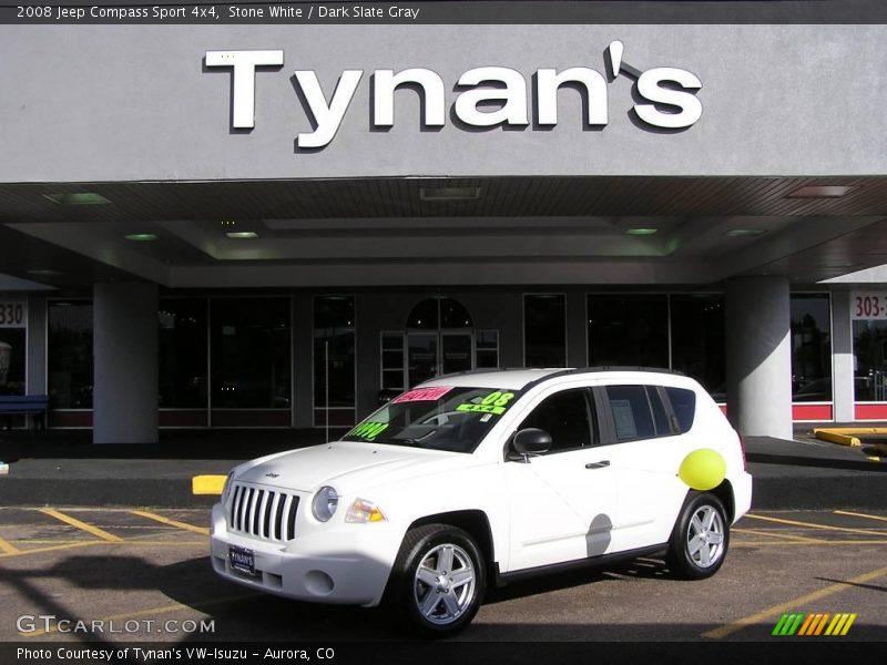 Stone White / Dark Slate Gray 2008 Jeep Compass Sport 4x4